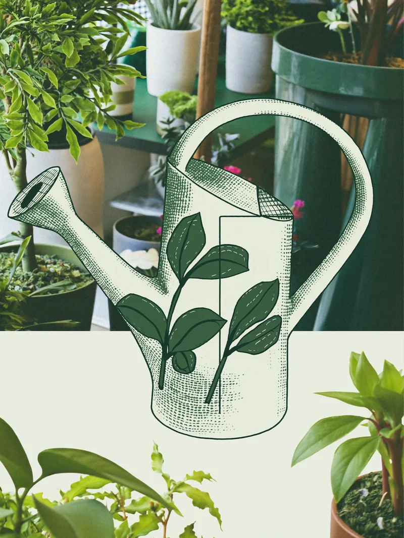 Illustration: Handwerkzeug und Pflegeutensilien für den Garten